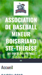 Mobile Screenshot of baseball-boisbriand.org