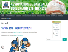 Tablet Screenshot of baseball-boisbriand.org